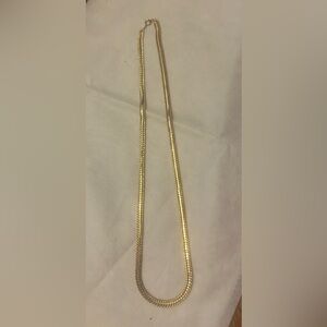 Vintage Gold tone herringbone necklace